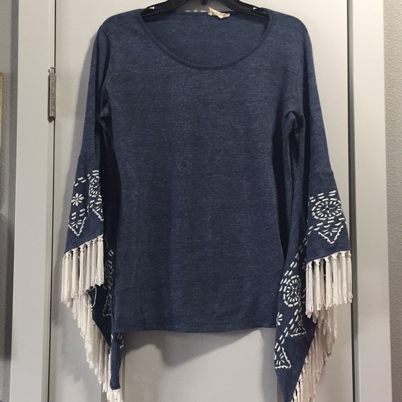 Alter’d state blue top with fringe size S - Picture 1 of 3